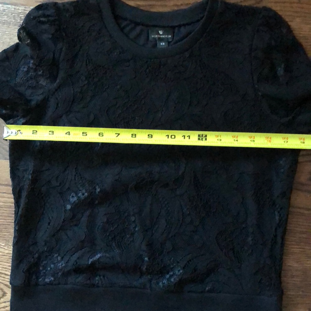 Worthington Long Sleeve Lace Sweatshirt - Picture 6 of 6